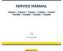 Service Manual for New Holland Tractors model T4020V