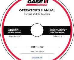 Operator's Manual on CD for Case IH Tractors model Farmall 95