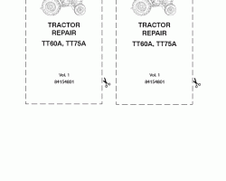 Service Manual for New Holland Tractors model TT60A