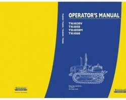Operator's Manual for New Holland Tractors model TK4030V