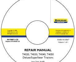 Service Manual on CD for New Holland Tractors model T4030