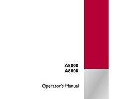 Operator's Manual for Case IH Harvester model 8800