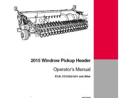 Operator's Manual for Case IH Headers model 2015