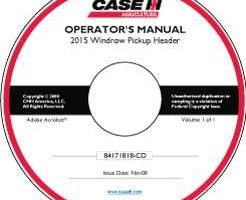 Operator's Manual on CD for Case IH Headers model 2015