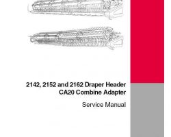 Service Manual for Case IH Headers model 2162