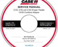 Service Manual on CD for Case IH Headers model 2162