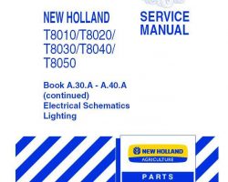 Electrical Wiring Diagram Manual for New Holland Tractors model T8010