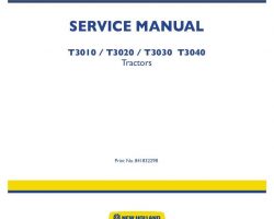 Service Manual for New Holland Tractors model T3010