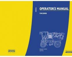 Operator's Manual for New Holland Harvesting equipment model VN2080