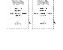 Service Manual for New Holland Tractors model T5040