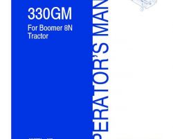 Operator's Manual for New Holland Tractors model Boomer 8N