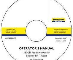 Operator's Manual on CD for New Holland Tractors model 330GM