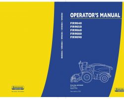 Operator's Manual for New Holland Harvesting equipment model FR9040