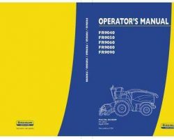 Operator's Manual for New Holland Harvesting equipment model FR9080