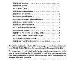 Service Manual for New Holland Tractors model TD5050