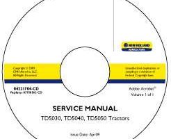 Service Manual on CD for New Holland Tractors model TD5050