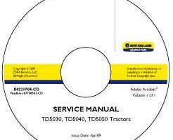 Service Manual on CD for New Holland Tractors model TD5030