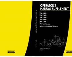 New Holland CE Wheel loaders model W130B Operator's Manual