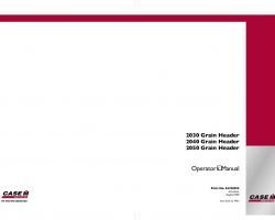 Operator's Manual for Case IH Headers model 2030