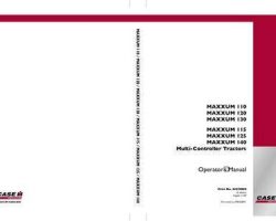 Operator's Manual for Case IH Tractors model MAXXUM 115