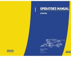 Operator's Manual for New Holland Combine model CR9090