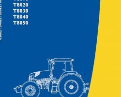 Operator's Manual for New Holland Tractors model T8010