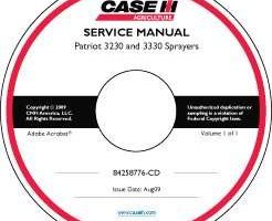 Service Manual on CD for Case IH Sprayers model Patriot 3230