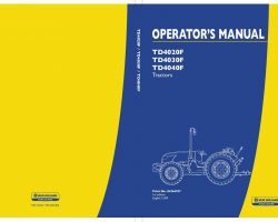 Operator's Manual for New Holland Tractors model TD4020F