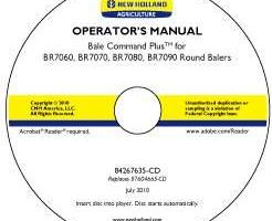 Operator's Manual on CD for New Holland Balers model BR7070
