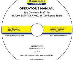 Operator's Manual on CD for New Holland Balers model BR7080