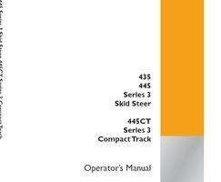 Case Skid steers / compact track loaders model 445 Operator's Manual
