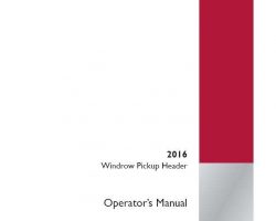 Operator's Manual for Case IH Headers model 2016