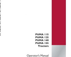 Operator's Manual for Case IH Tractors model PUMA 140