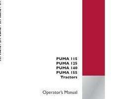 Operator's Manual for Case IH Tractors model PUMA 115