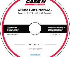 Operator's Manual on CD for Case IH Tractors model PUMA 140