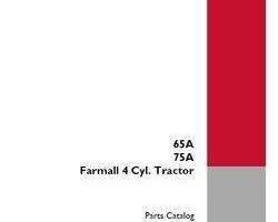 Parts Catalog for Case IH Tractors model Farmall 75A