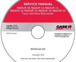 Service Manual on CD for Case IH Tractors model MAXXUM 140