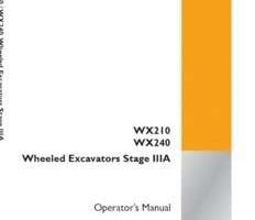Case Excavators model WX240 Tier 3 Operator's Manual