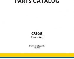 Parts Catalog for New Holland Combine model CR9065