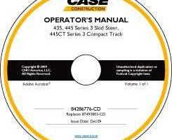 Operator's Manual on CD for Case Skid steers / compact track loaders model 435
