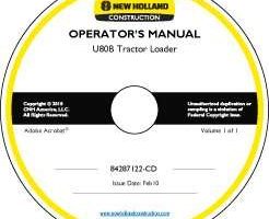 Operator's Manual on CD for New Holland CE Tractors model U80B