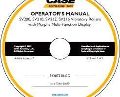 Operator's Manual on CD for Case Compactors model SV210