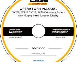 Operator's Manual on CD for Case Compactors model SV208