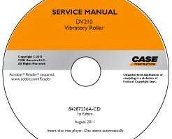 Service Manual on CD for Case Compactors model DV210
