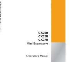 Case Mini excavators model CX22B Operator's Manual