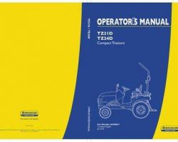 Operator's Manual for New Holland Tractors model TZ24D