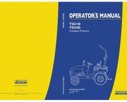 Operator's Manual for New Holland Tractors model TZ21D