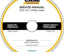 Service Manual on CD for Case Wheel loaders model 821E