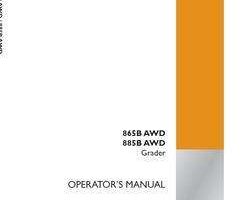 Case Motor graders model 885B Operator's Manual