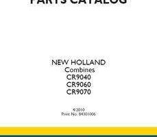Parts Catalog for New Holland Combine model CR9060